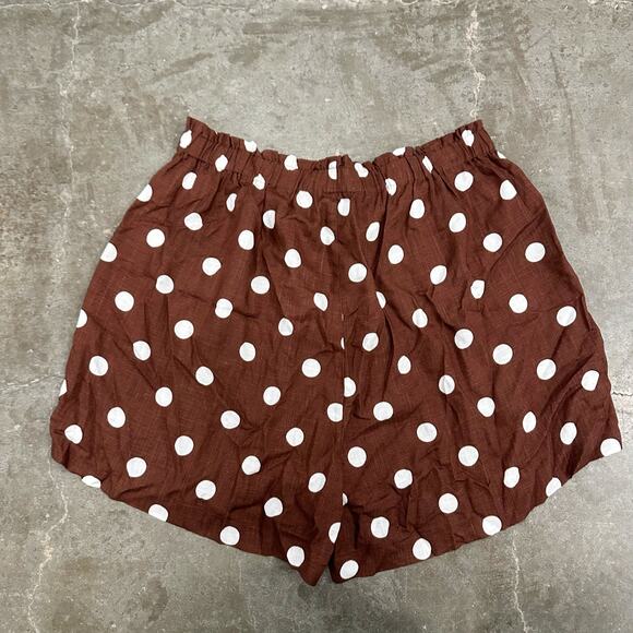 NWT Mister Zimi Kat Shorts In Cookies and Cream Brown Polka Dot sz 8 US - Picture 10 of 11